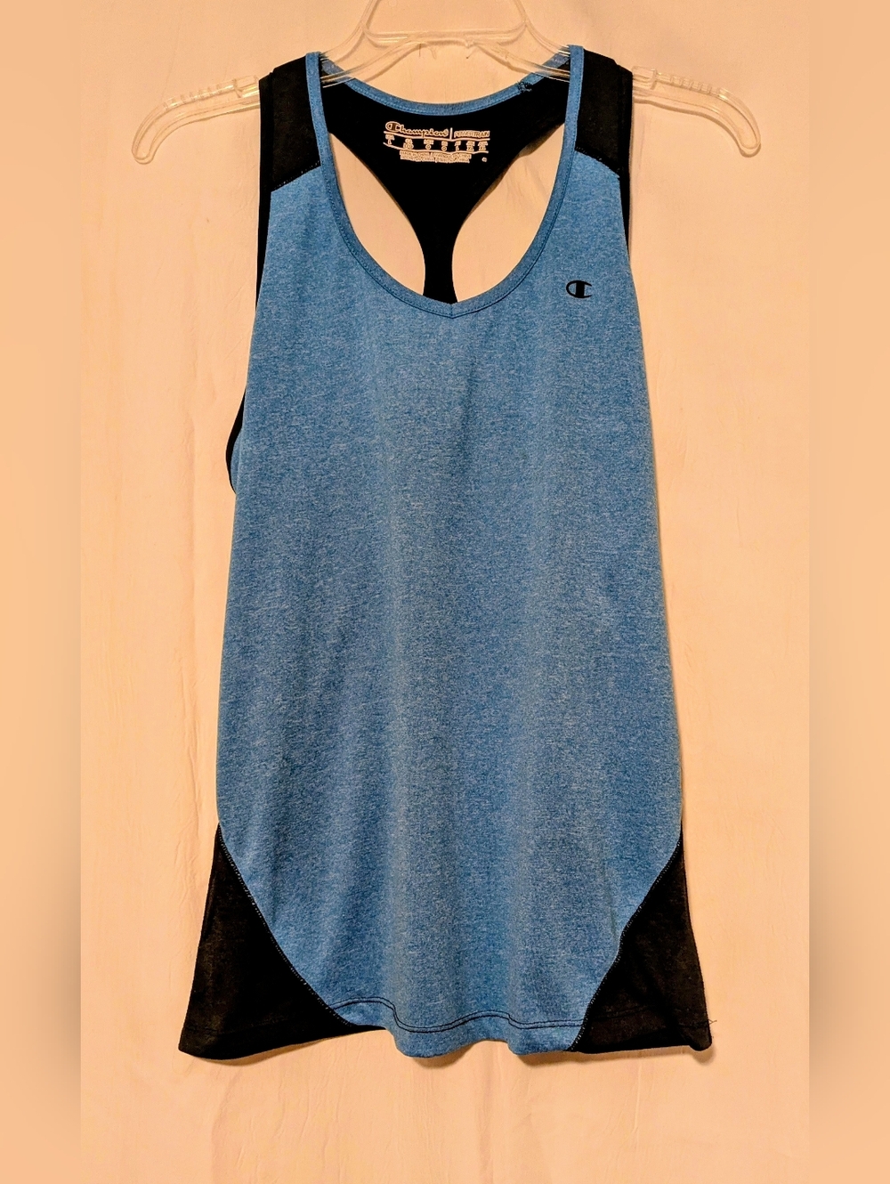 Champion Powertrain Blue and Black Racerback Athletic Tank USA Large